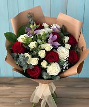 Букет цветов из:  Розы и Альстромерии в Посёлке Пеледуй