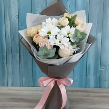 Букет цветов из:  Хризантемы и Розы в Посёлке Пеледуй