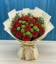 Букет цветов из:  Розы и Хризантемы в Посёлке Пеледуй