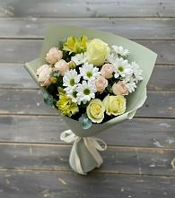 Букет цветов из:  Альстромерии, Розы и Хризантемы #REPLACE_PRED# Посёлке Пеледуй