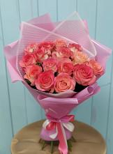 Букет 15 Розовых роз Равель #REPLACE_PRED# Посёлке Пеледуй