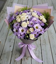 Букет цветов из:  Хризантемы и Розы в Посёлке Пеледуй