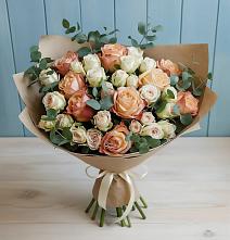 Букет цветов из:  Альстромерии и Розы в Посёлке Пеледуй